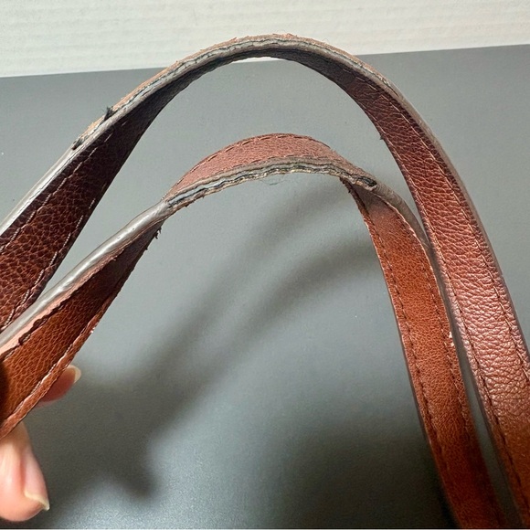FOSSIL Rayna Brown Suede Leather Tote Bag - Picture 11 of 12